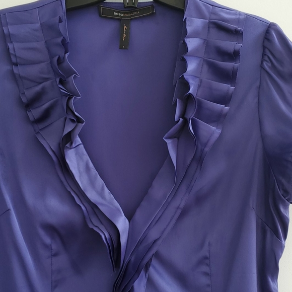 BCBG short sleeve purple blouse - Picture 2 of 7